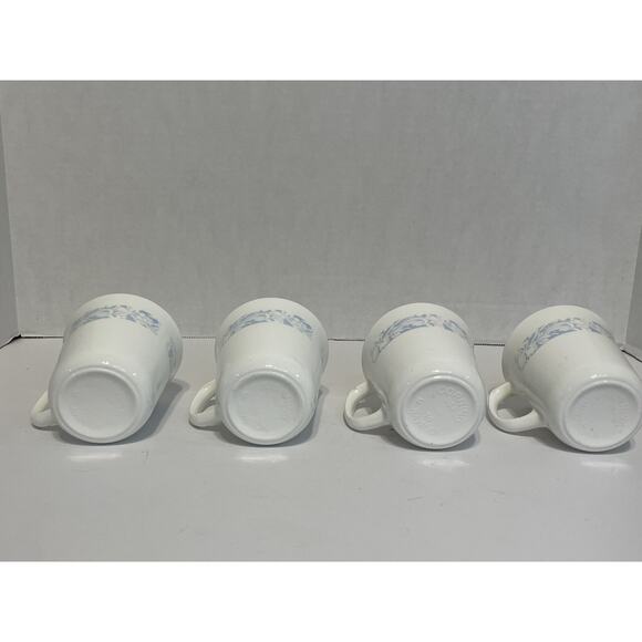 Corelle Corning Ware Coffee Cups Mugs Sea & Sand or Morning Light Set of 4 Vtg - Picture 7 of 9